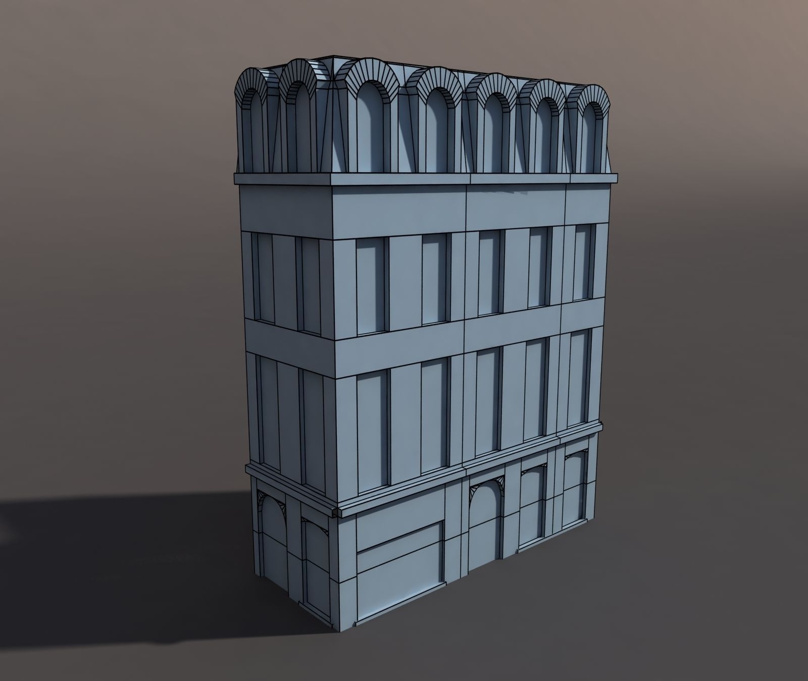 Building Facades BUNDLE2 Low-poly 3D model_25