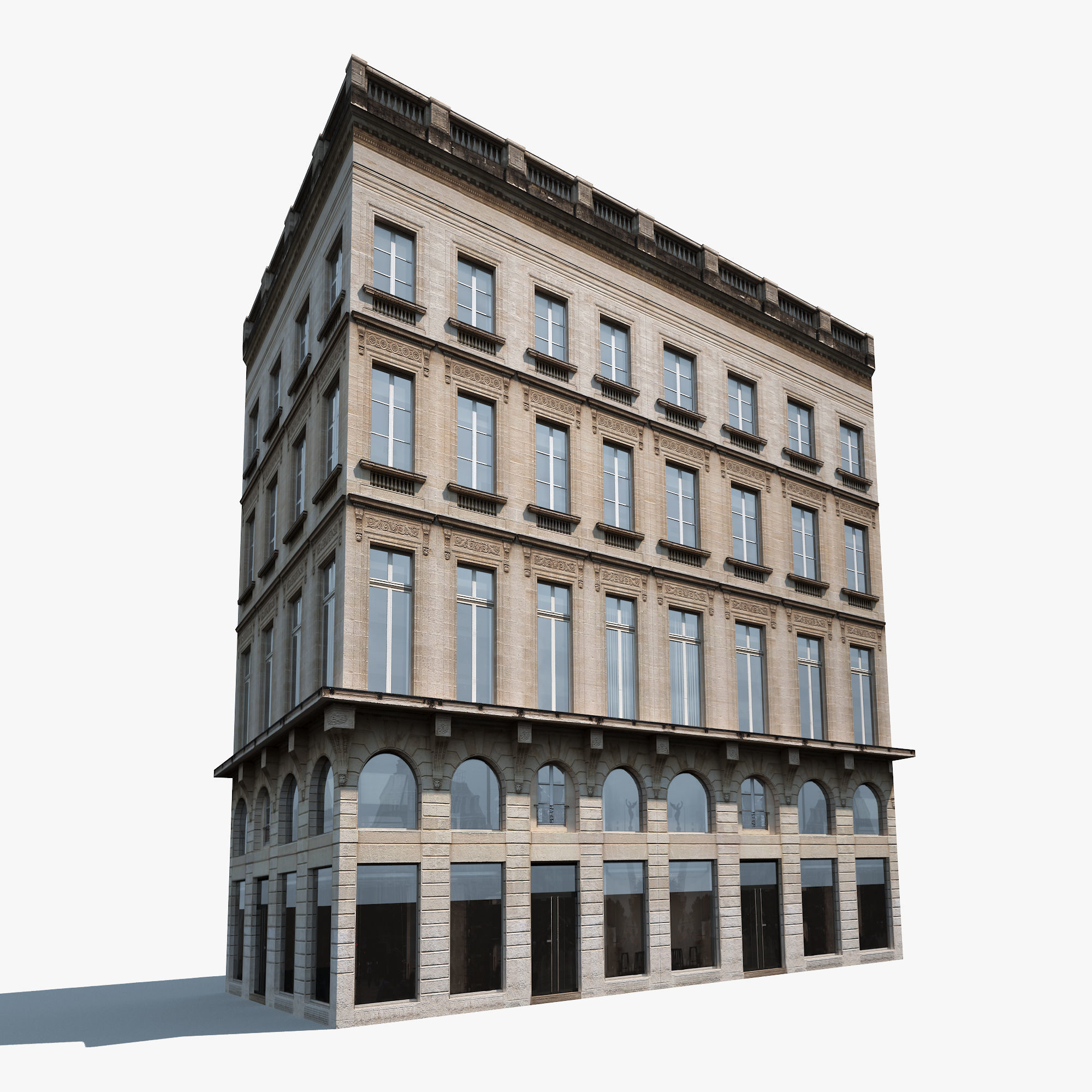 Building Facades BUNDLE2 Low-poly 3D model_6