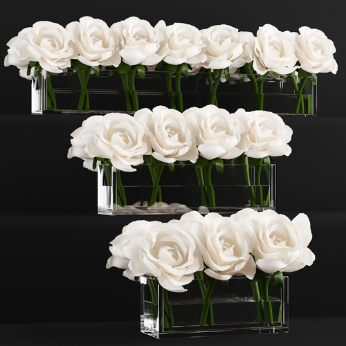 rose arrangements 3D model