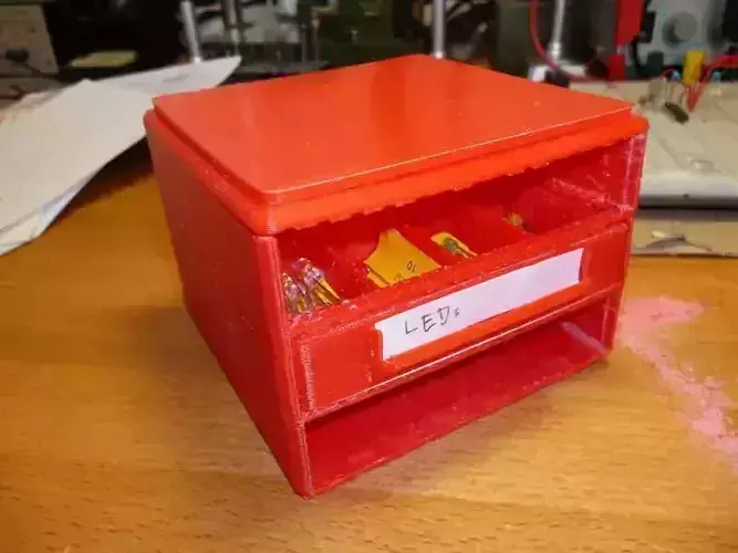 Parameteric Stacking Sliding Drawer Boxes Free 3D print model