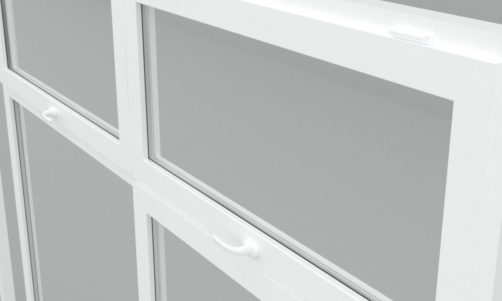 Detailed metal-plastic windows and doors 3D model_7
