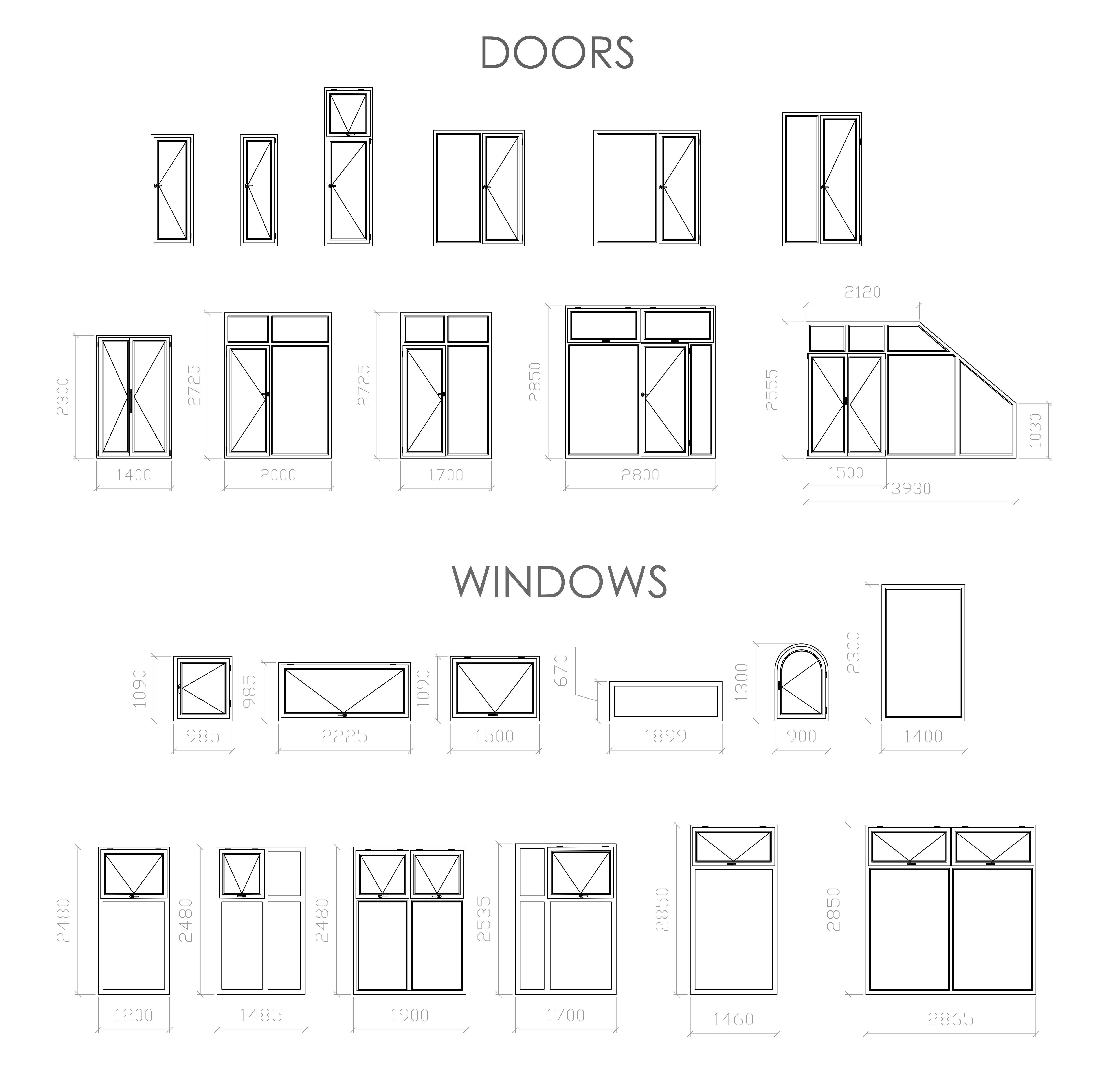 Detailed metal-plastic windows and doors 3D model_2