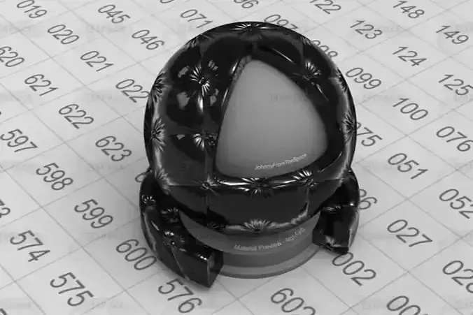 Leather cell button 3D model