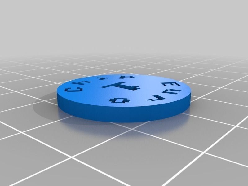 Euro Chip Free 3D print model_1