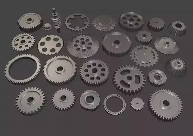 gear set of gears 3D model