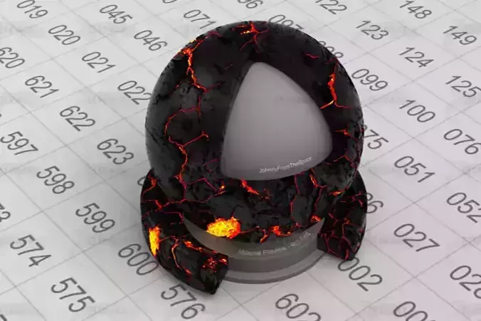 Volcanic lava 3D model