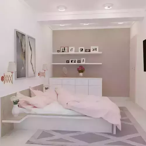 COZY BEDROOM 3D model