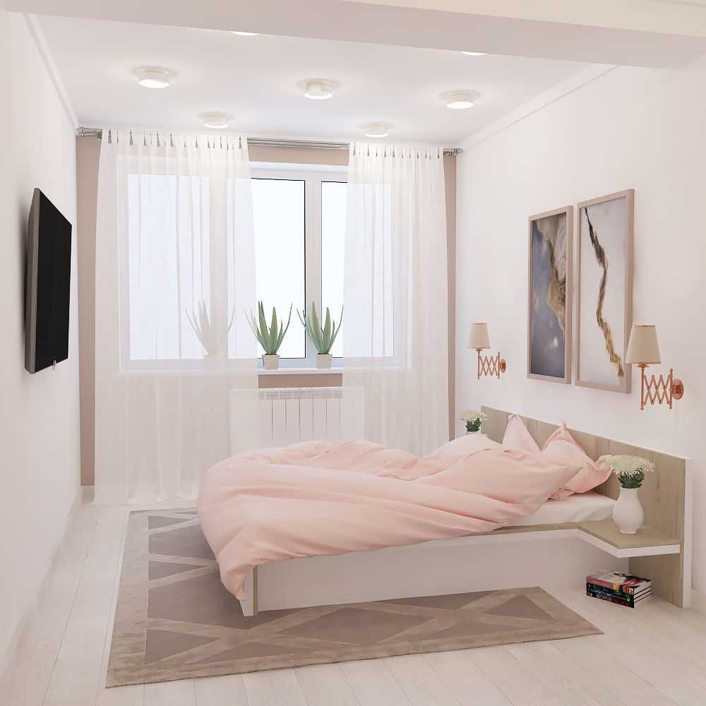 COZY BEDROOM 3D model_2