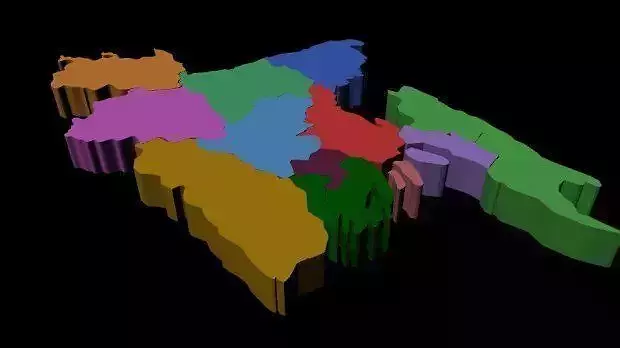 3d Bangladesh Map  3D print model