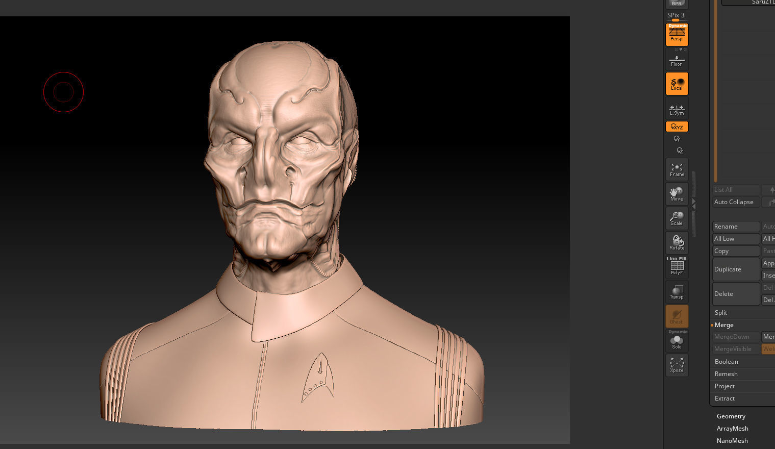 Officer Saru - Star Trek Bust Highpoly 3D model_5