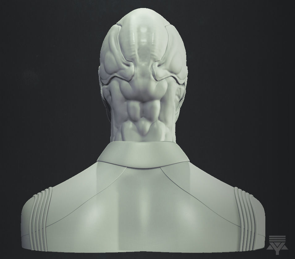 Officer Saru - Star Trek Bust Highpoly 3D model_3