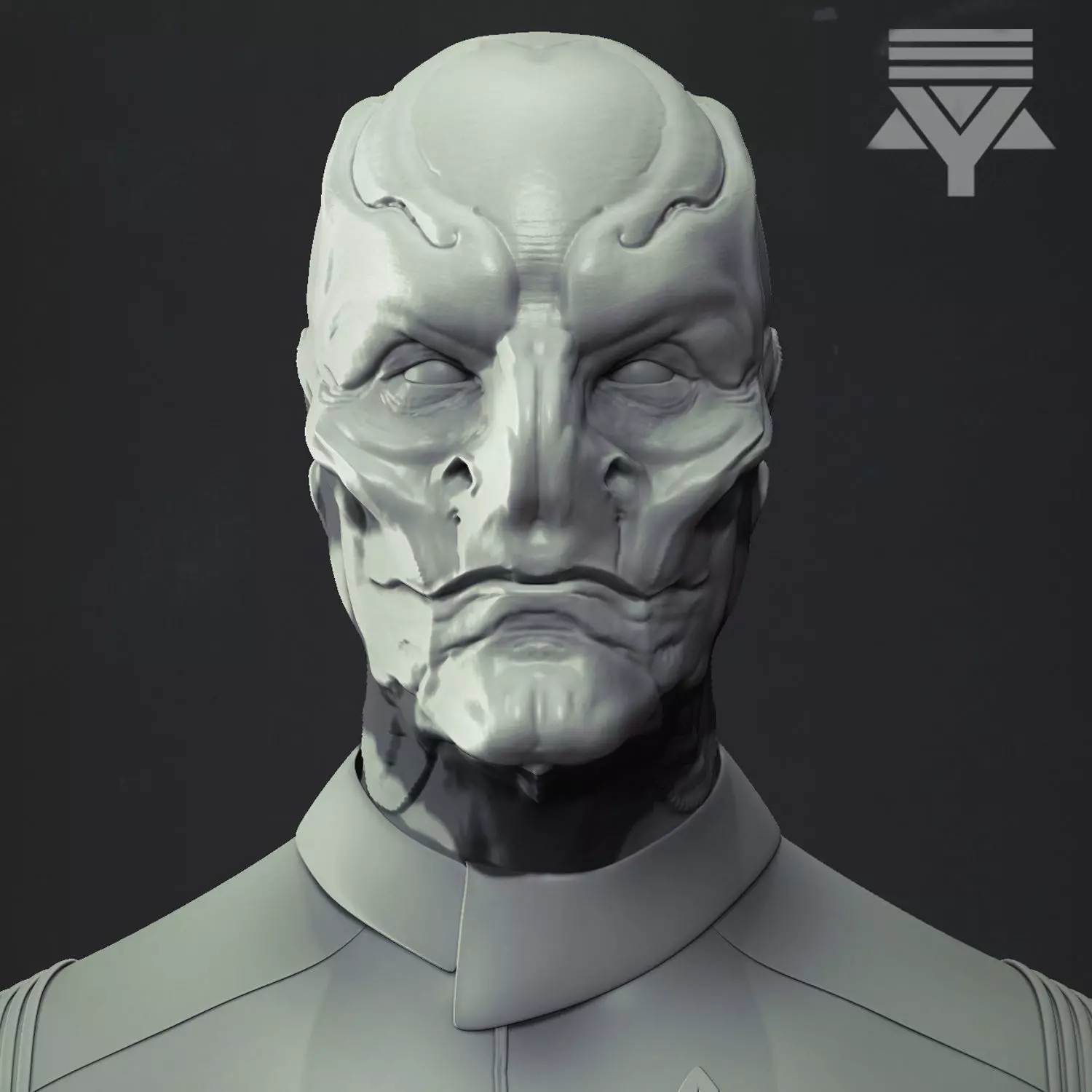 Officer Saru - Star Trek Bust Highpoly 3D model_0