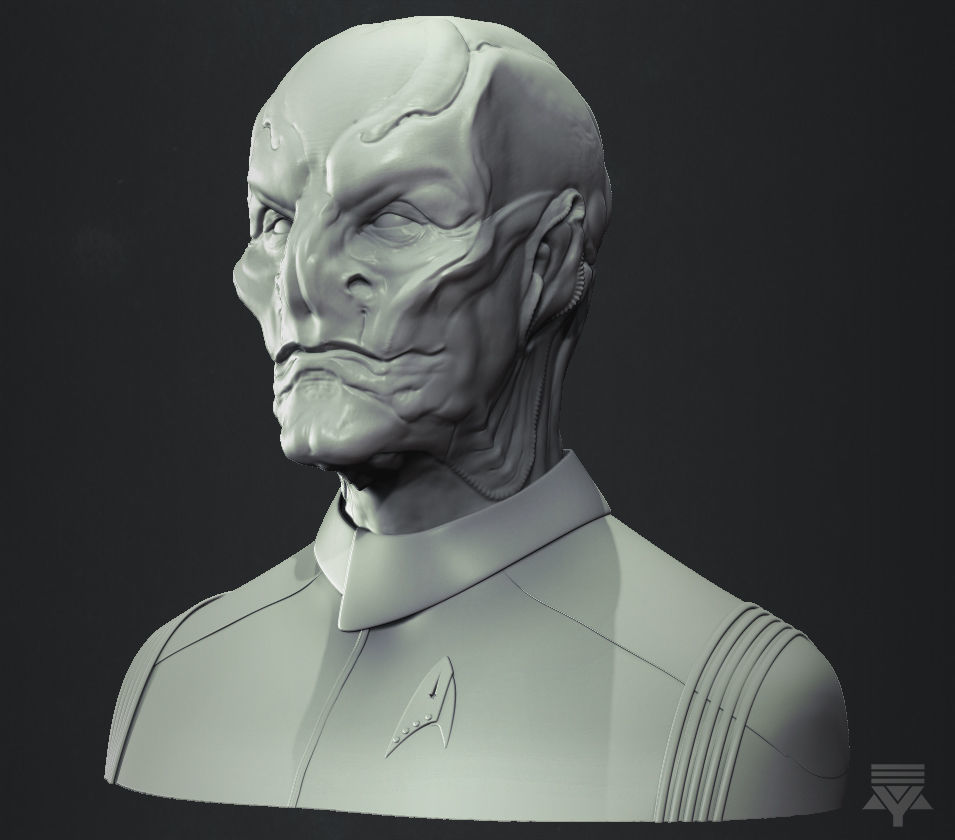 Officer Saru - Star Trek Bust Highpoly 3D model_1