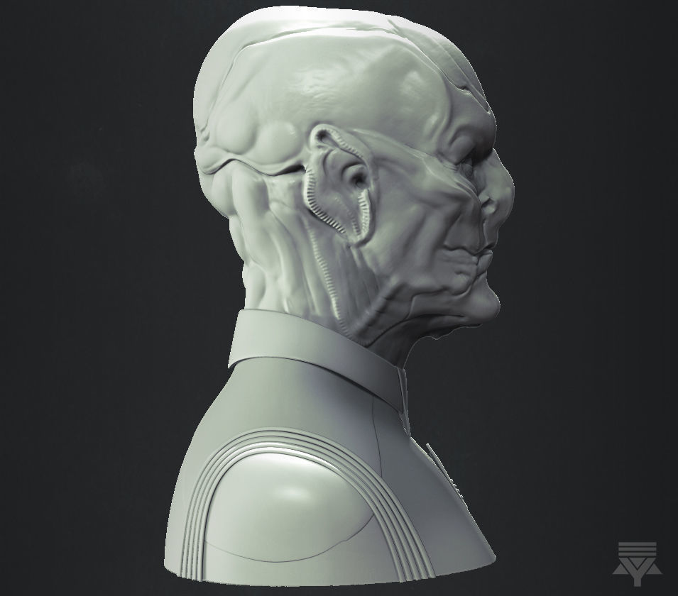 Officer Saru - Star Trek Bust Highpoly 3D model_2