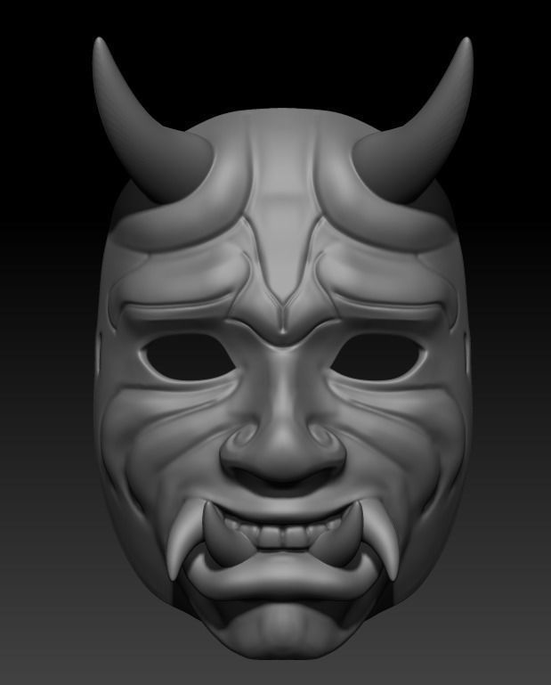 Oni Mask 3D print model_5
