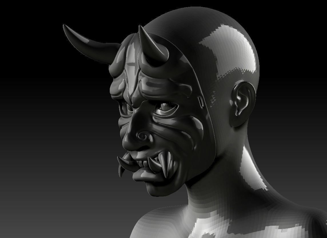 Oni Mask 3D print model_0