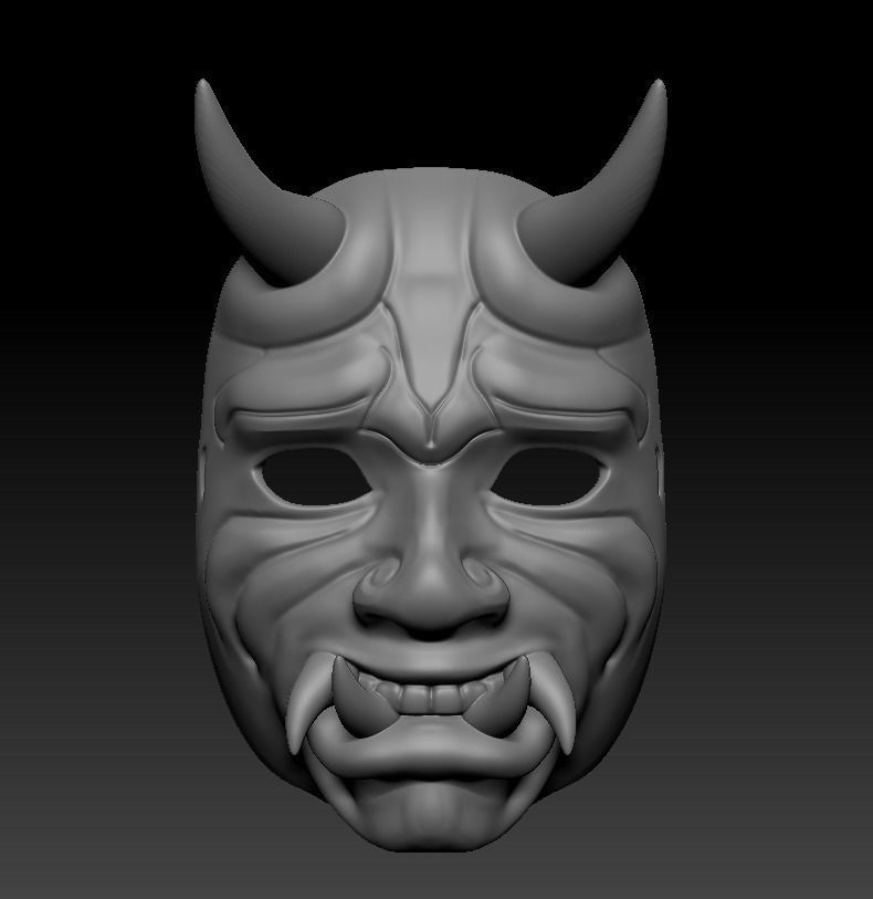 Oni Mask 3D print model_4