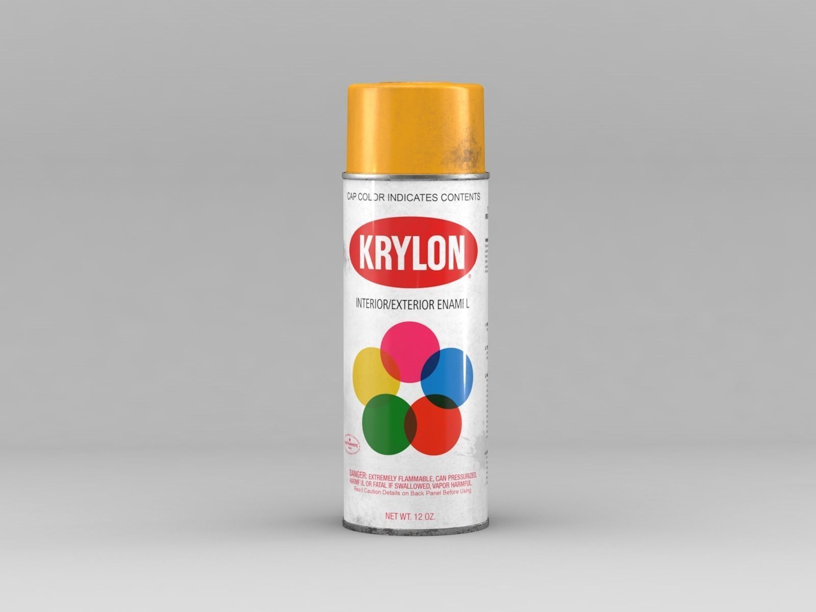 Krylon Spray Can 3D model_4