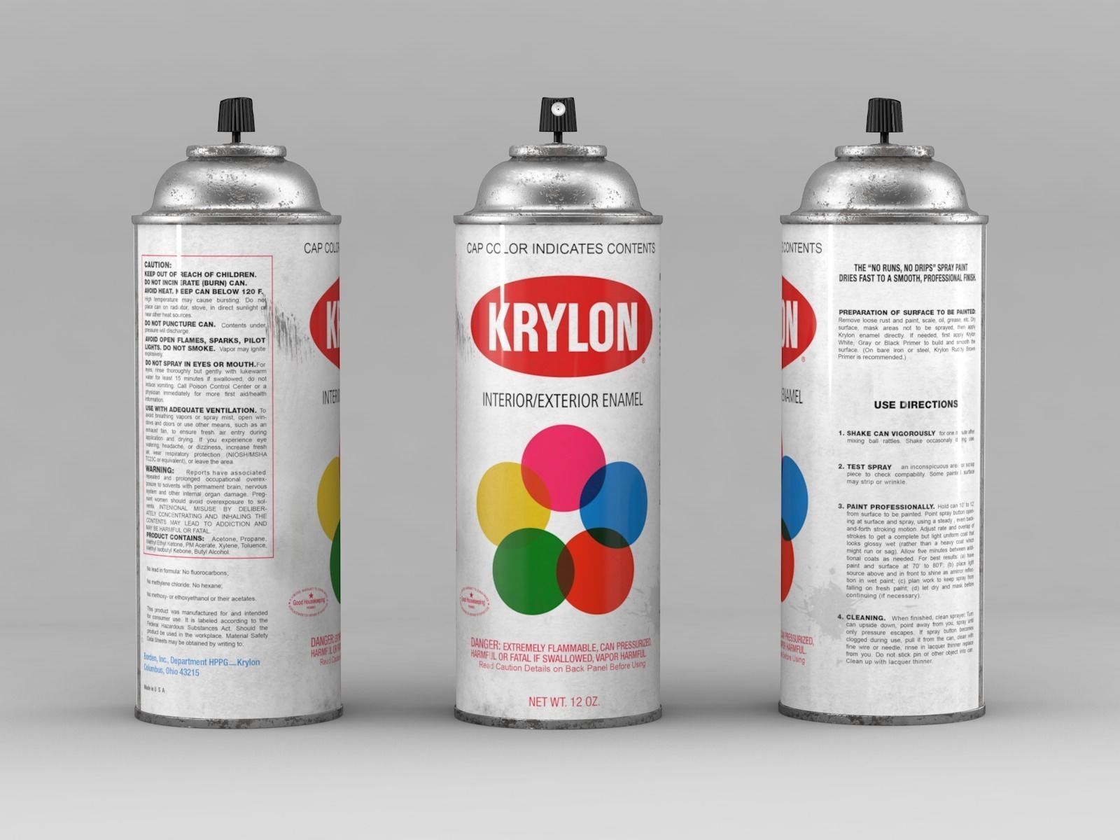 Krylon Spray Can 3D model_6
