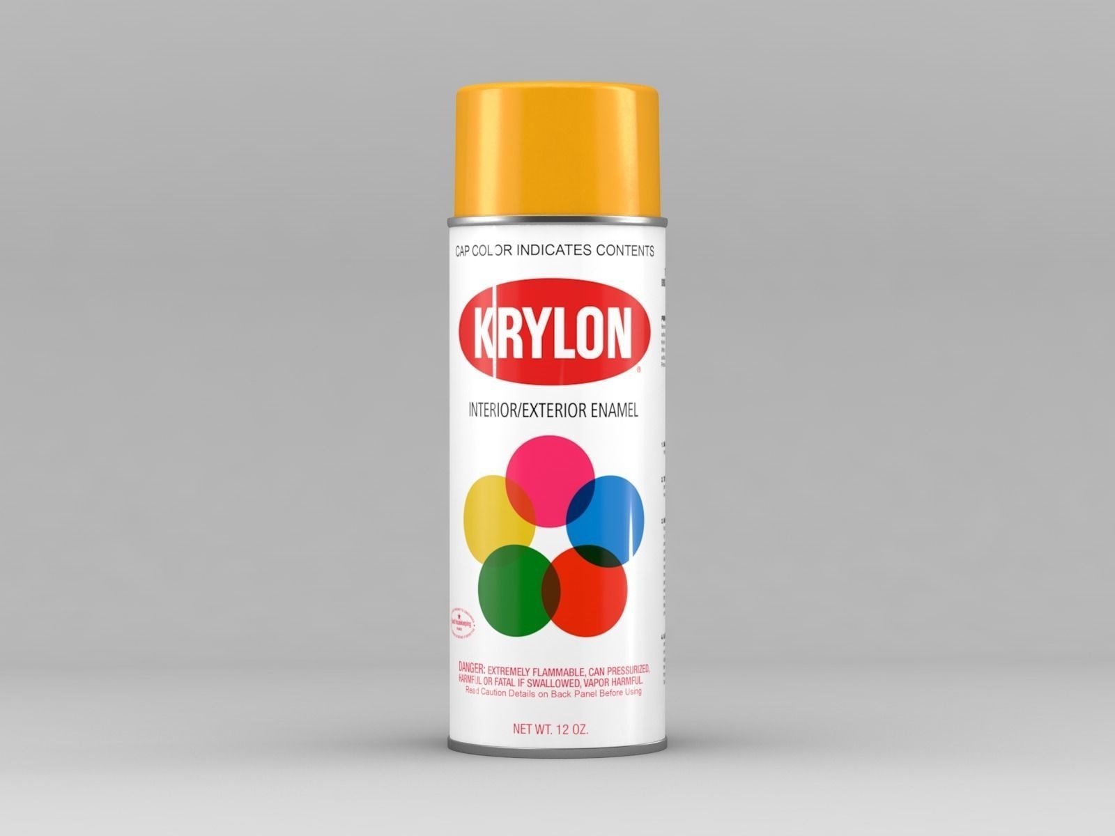 Krylon Spray Can 3D model_3