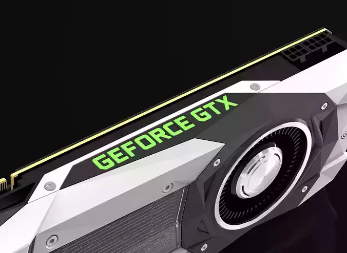 Nvidia gtx1080ti 3D model