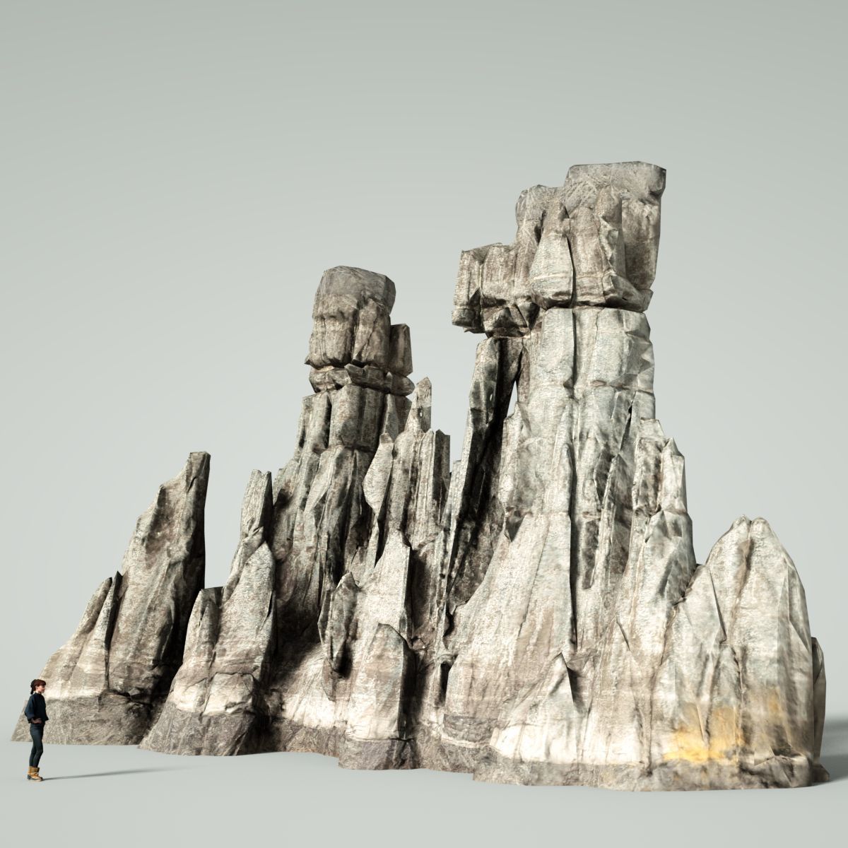 Mountain Collection Realistic Rocks 12 tems Low-poly 3D model_10