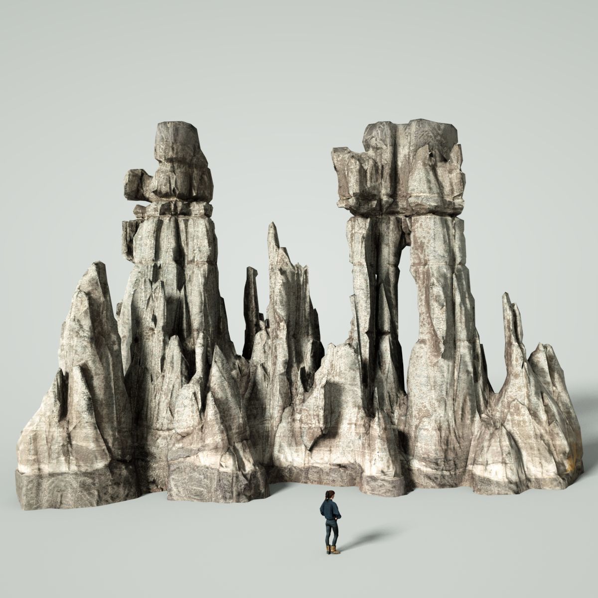 Mountain Collection Realistic Rocks 12 tems Low-poly 3D model_11