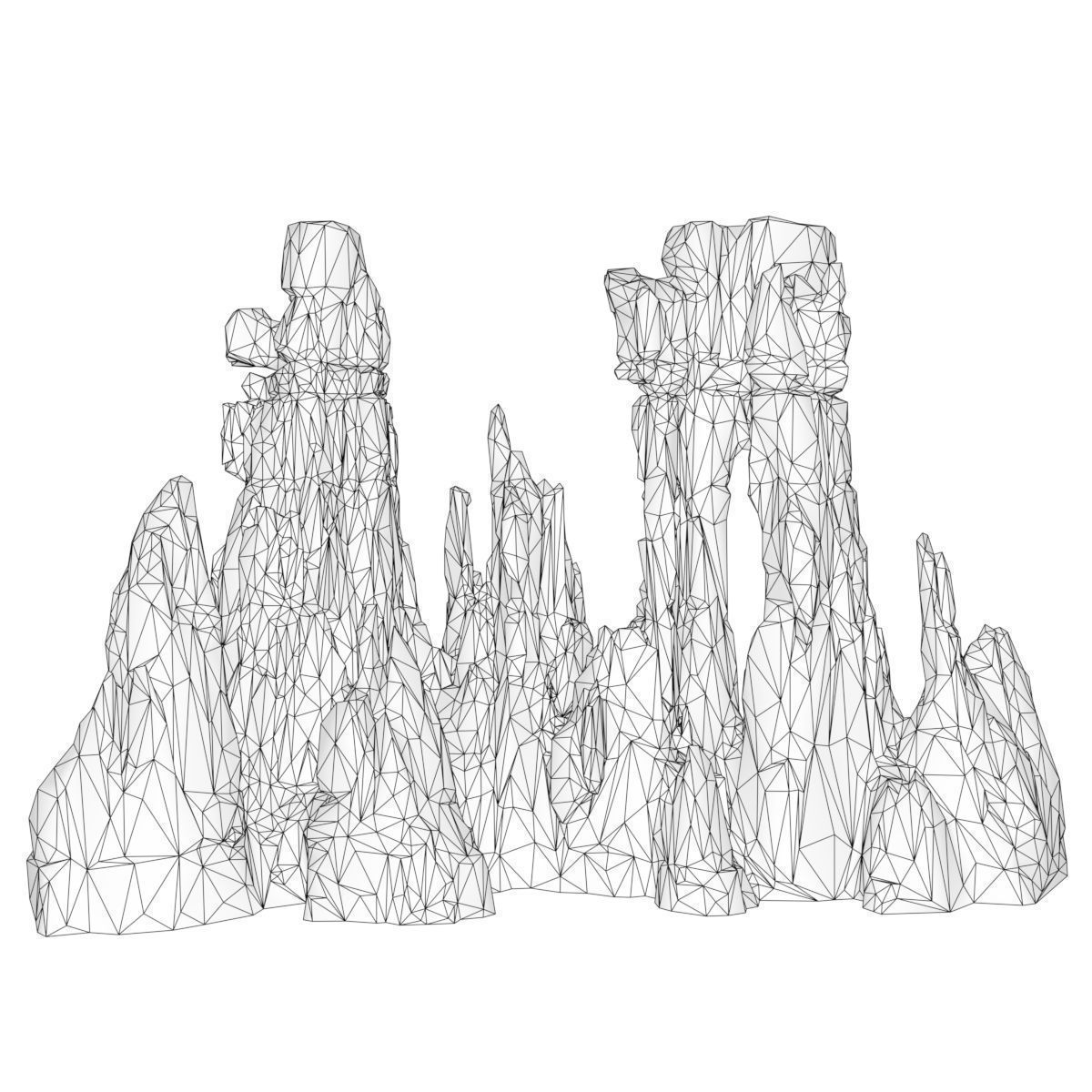 Mountain Collection Realistic Rocks 12 tems Low-poly 3D model_12