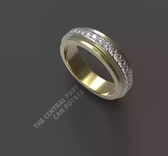 161115 R Classic Ring with movable part 3D print model
