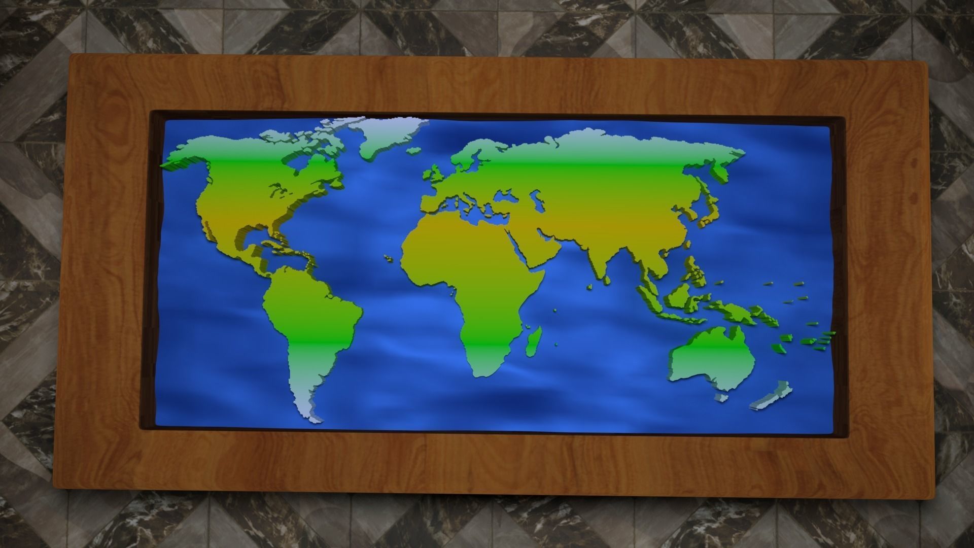 WORLD MAP 3D model_3