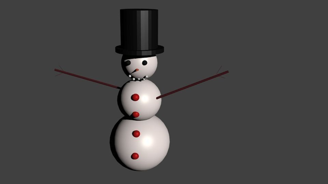 Snowman in top hat