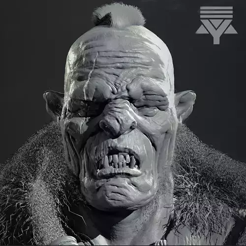 Orc Bust Highpoly