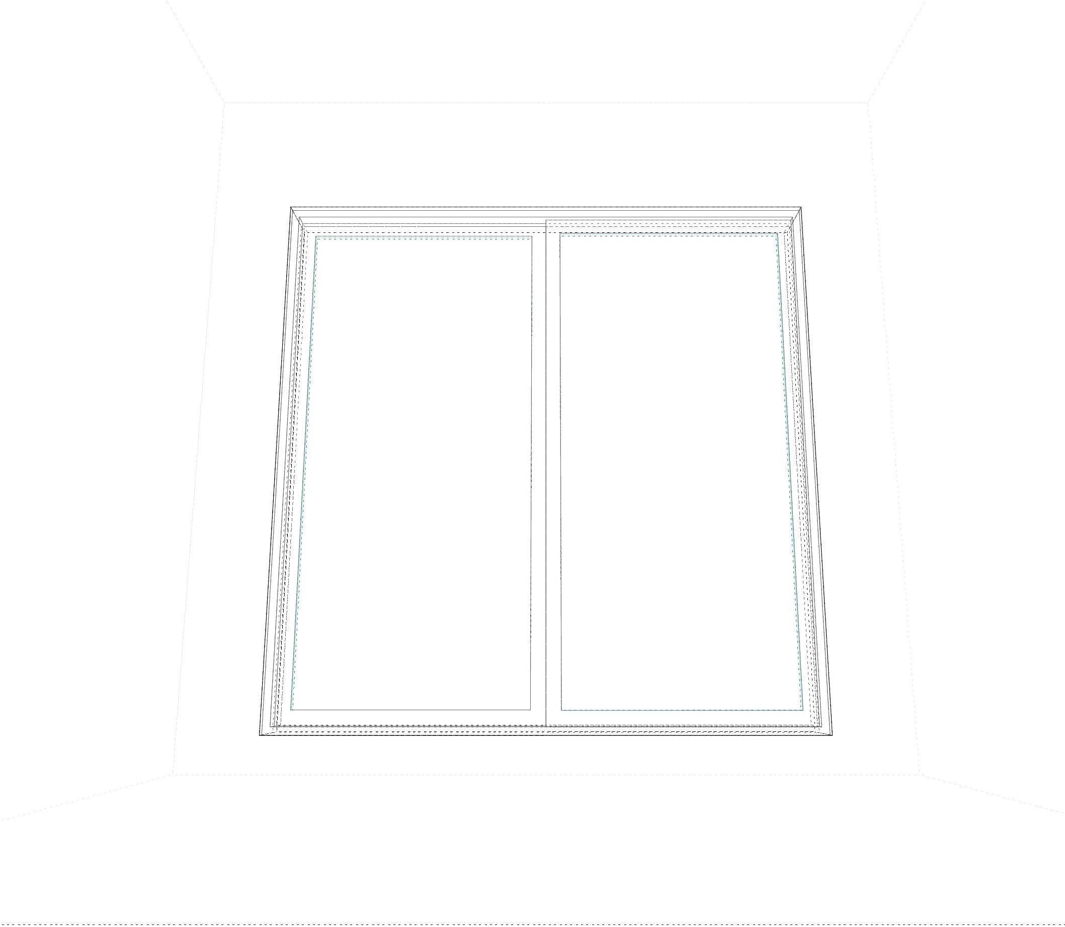 Modern architectural window horizontal slider 3D model_3