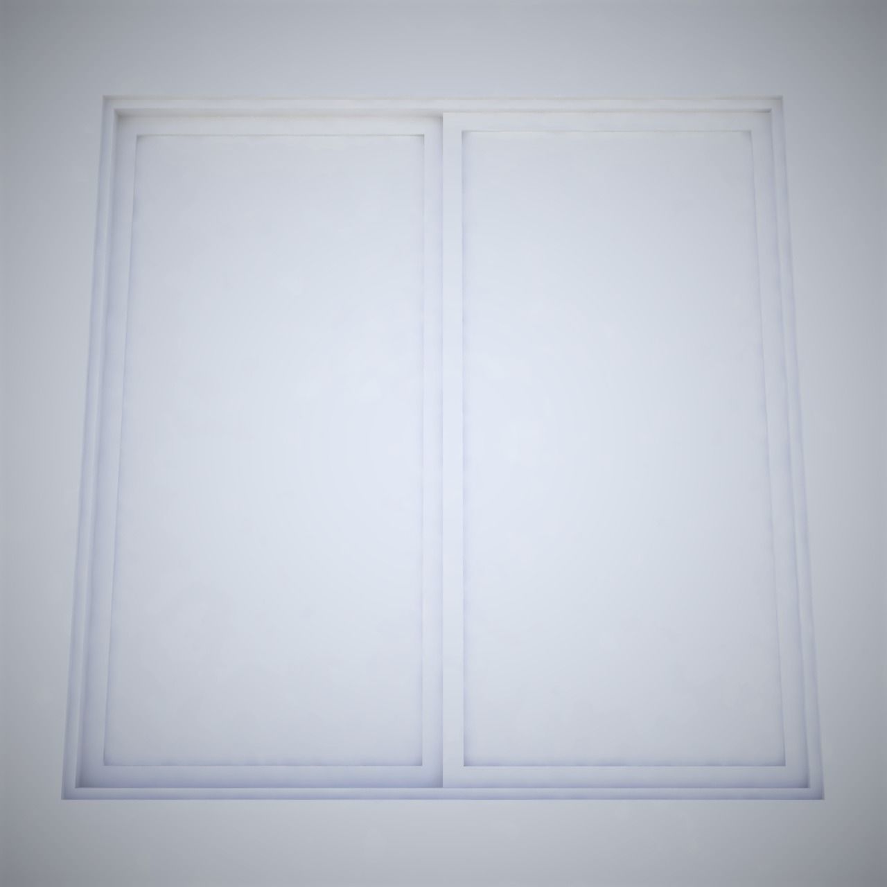 Modern architectural window horizontal slider 3D model_4