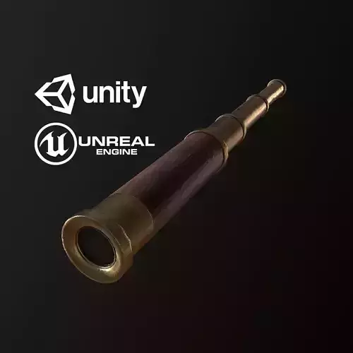 Spyglass Telescope - PBR Game Ready