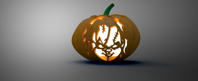 Halloween Pumpkin  Low-poly 3D model