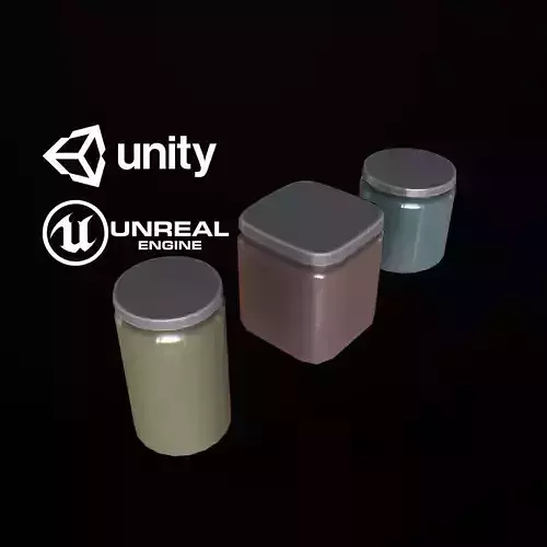 Glass Jars - PBR Game Ready