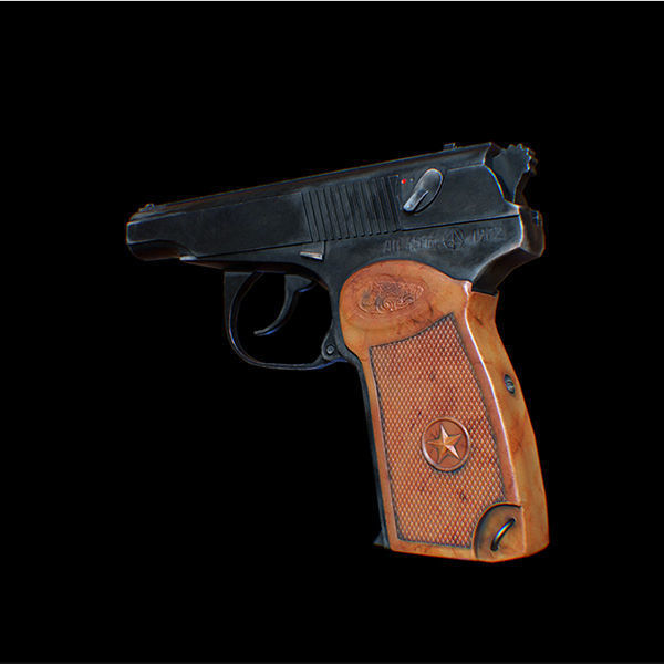 MAKAROV Low-poly 3D model_11