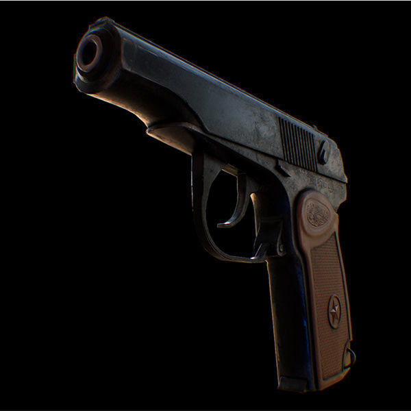 MAKAROV Low-poly 3D model_14