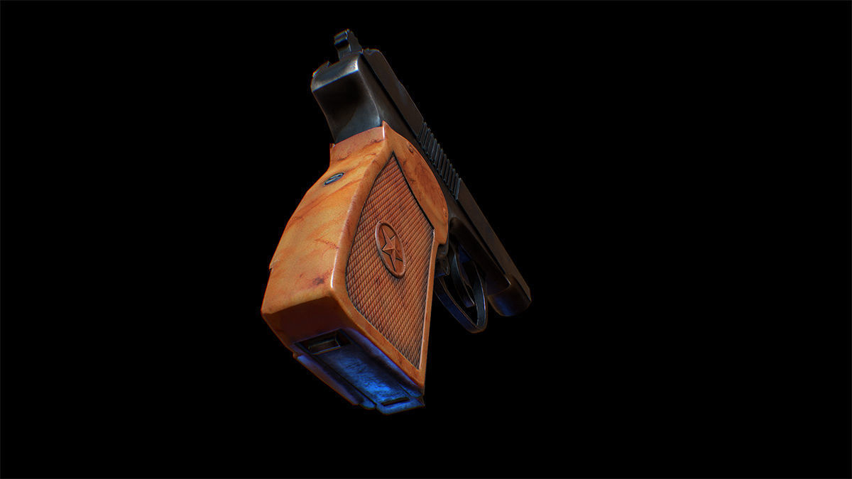 MAKAROV Low-poly 3D model_9