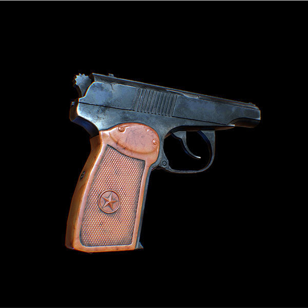 MAKAROV Low-poly 3D model_21