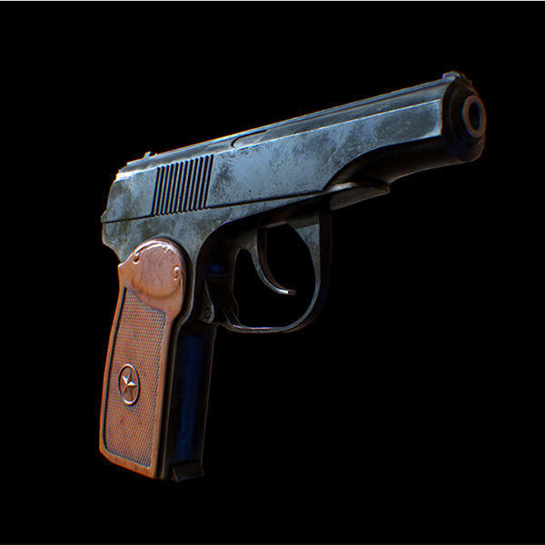 MAKAROV Low-poly 3D model_16