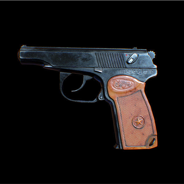 MAKAROV Low-poly 3D model_12