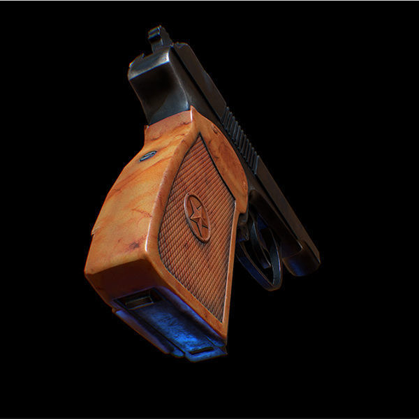 MAKAROV Low-poly 3D model_13