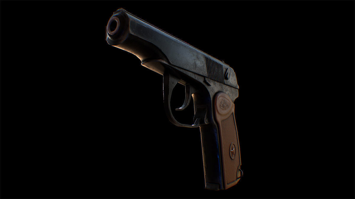 MAKAROV Low-poly 3D model_8