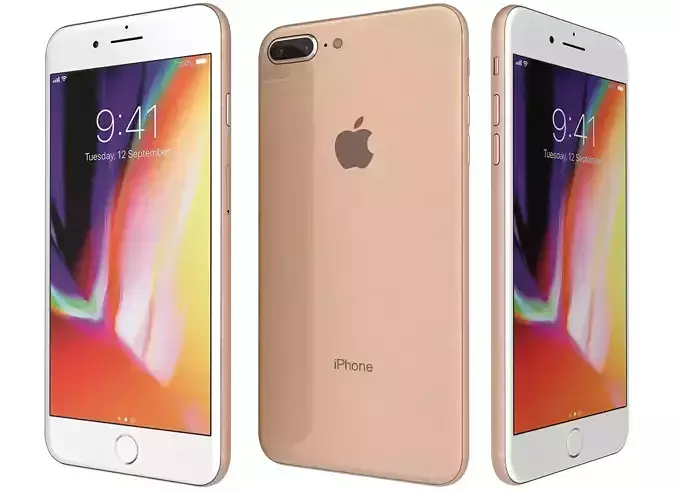 Apple iPhone 8 Plus Gold 3D model