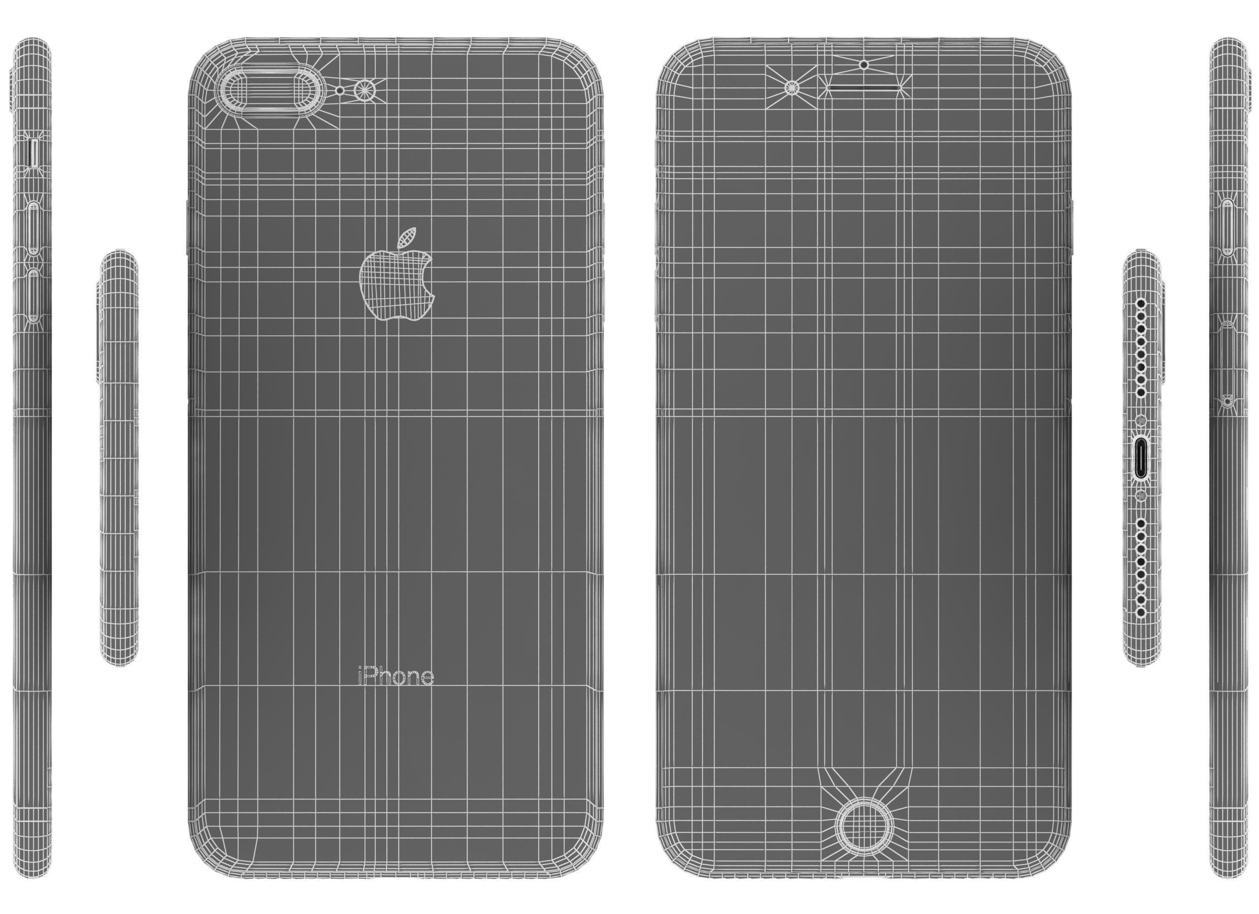 Apple iPhone 8 Plus Gold 3D model_14