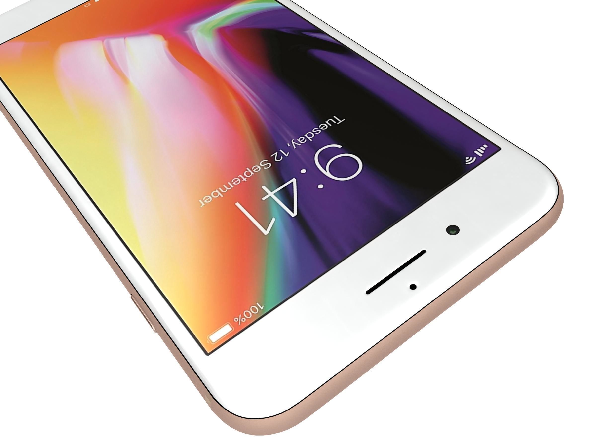 Apple iPhone 8 Plus Gold 3D model_6