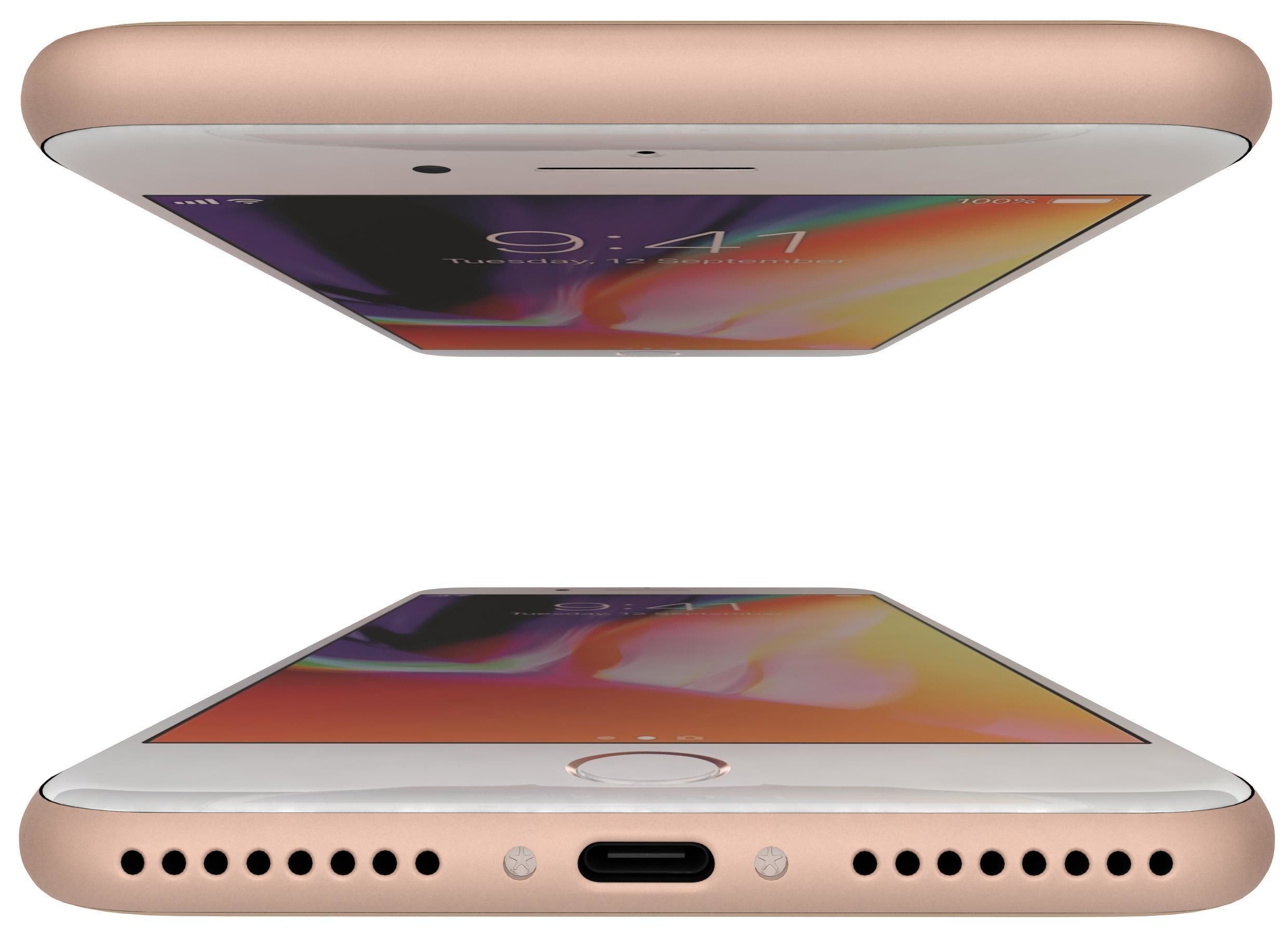 Apple iPhone 8 Plus Gold 3D model_5