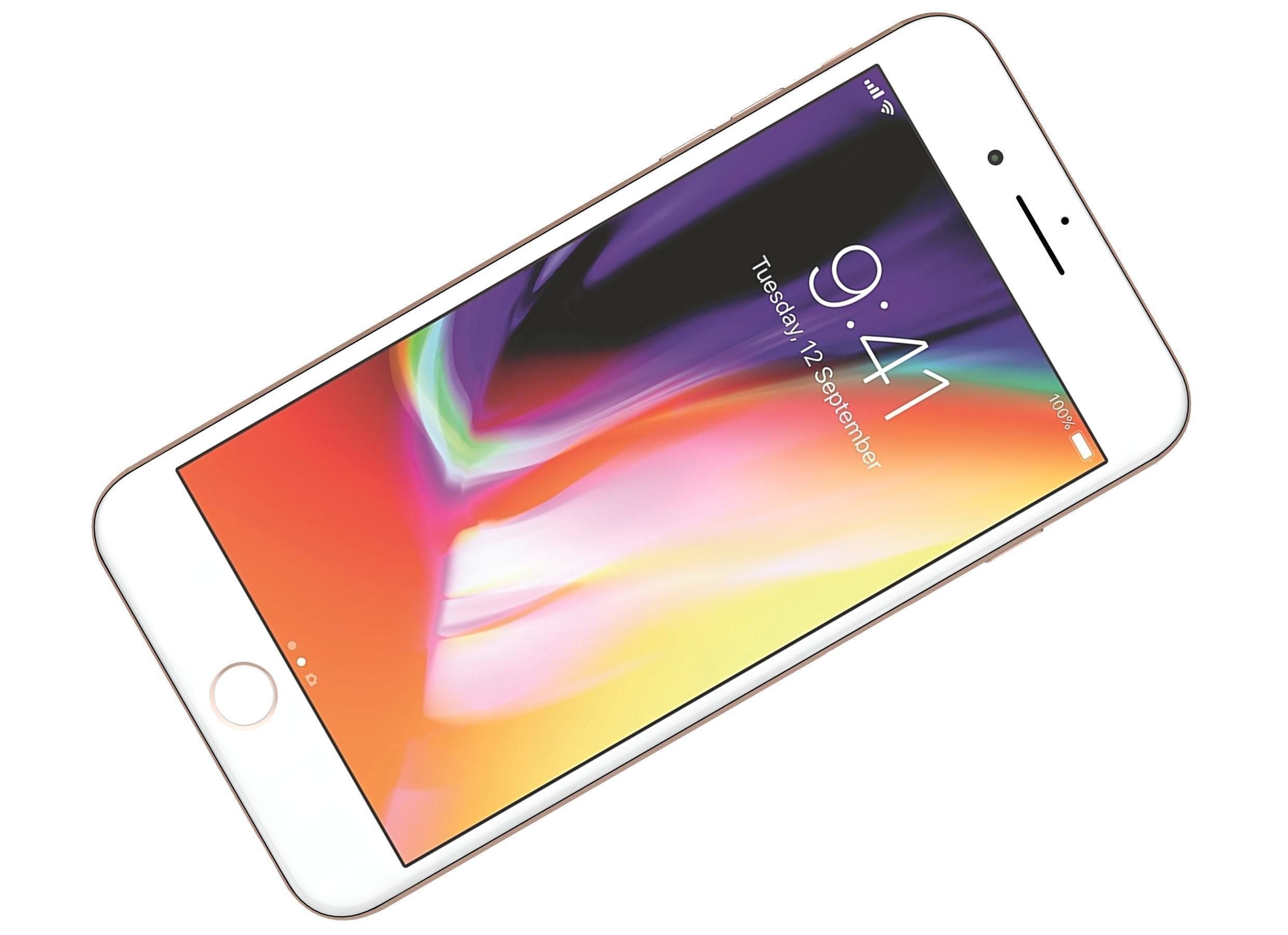 Apple iPhone 8 Plus Gold 3D model_2